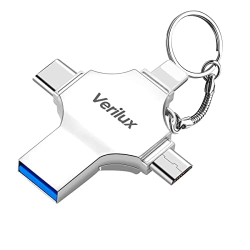 Verilux® Flash Drive 4 in 1 Pendrive with Light-ning, Micro USB, USB A, Type-C Verilux® Flash Drive 4 in 1 Pendrive with Light-ning, Micro USB, USB A, Type-C